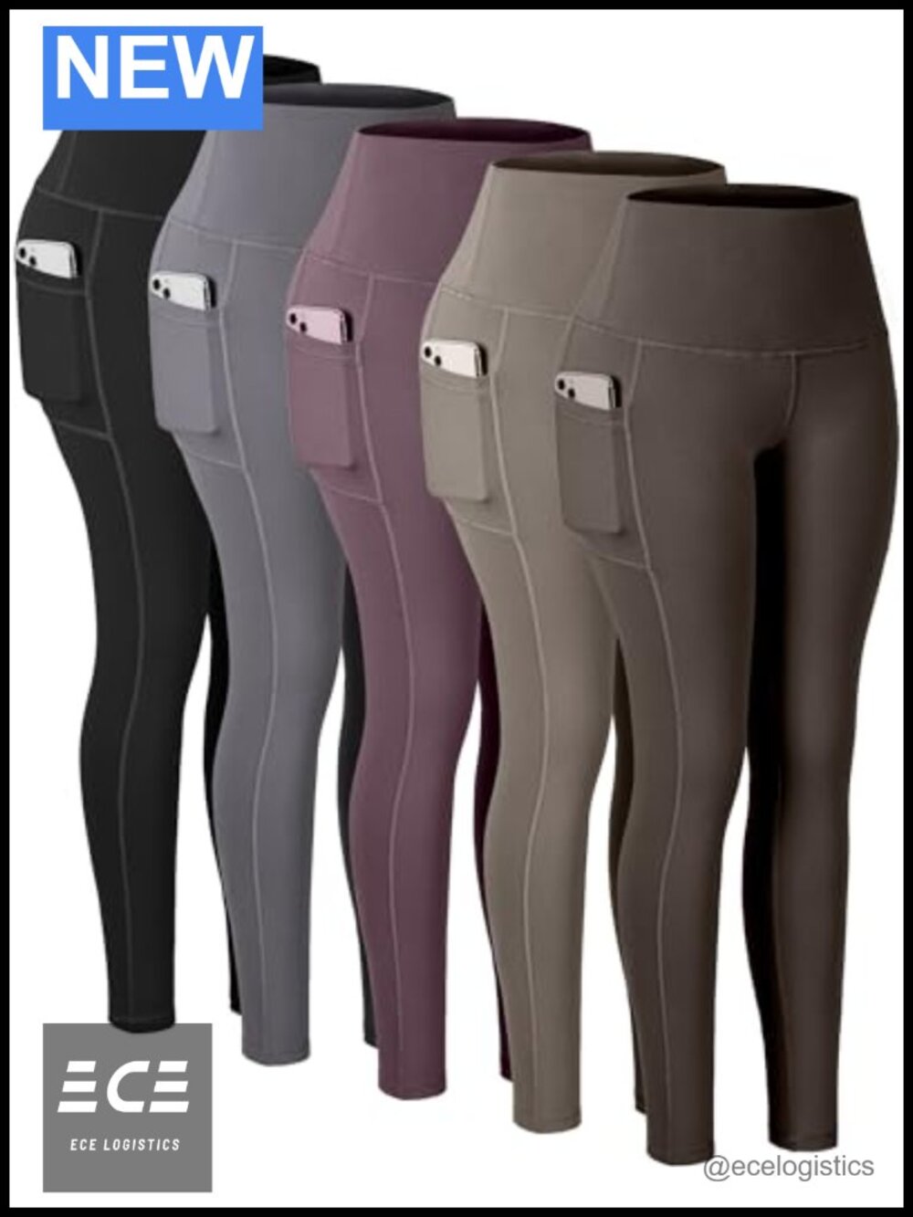 High Waisted Tummy Control Workout Yoga Pants Leggings with Pockets
